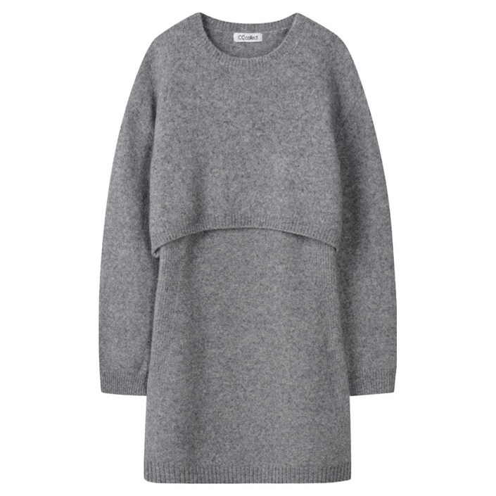 씨씨콜렉트 레이어드 니트 드레스
