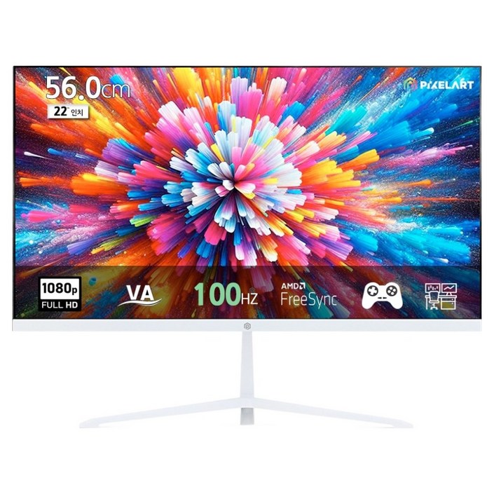 픽셀아트 FHD 100Hz Up 무결점 모니터, 56cm, PA2230W무결점
