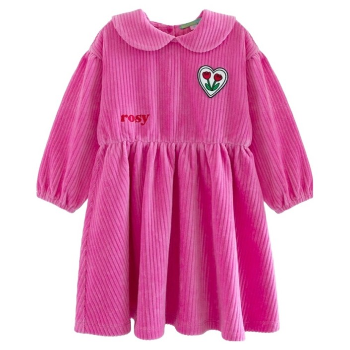 아이러브제이 여아용 멜멜 티핑 카라 벨로아 원피스