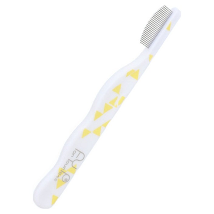 딩동펫 반려동물 슬림 커브라인 스틸 둥근 눈꼽 빗