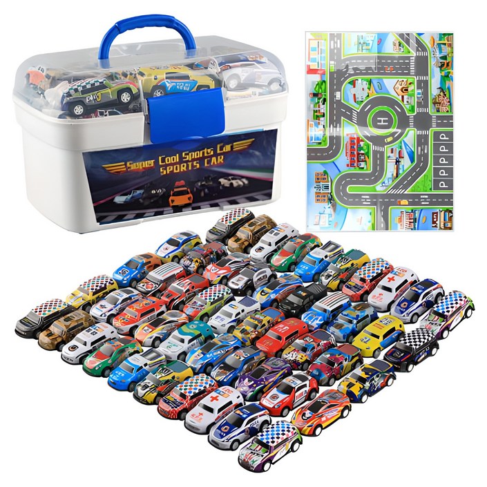 풀백 미니카 50종 세트