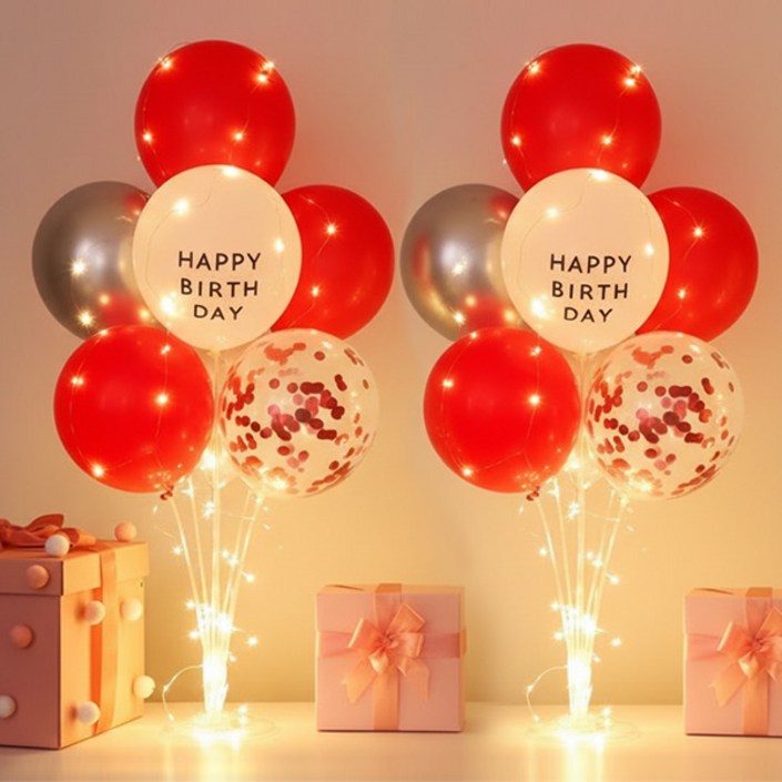 스타리움 라이트 미니 스탠드 생일파티풍선 세트