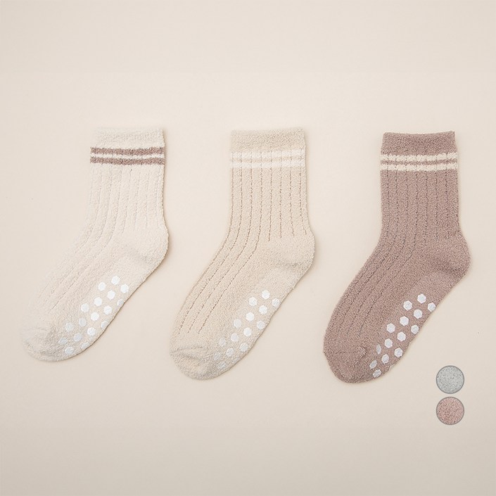 베이스알파에센셜 아동용 수면 양말 3종 세트