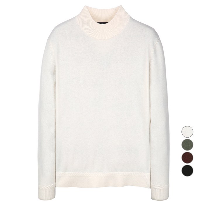 마에스트로 남성용 캐시미어 모크넥 니트