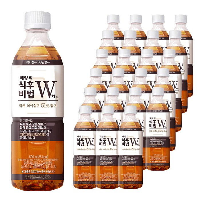 태양의식후비법W차, 500ml, 24개