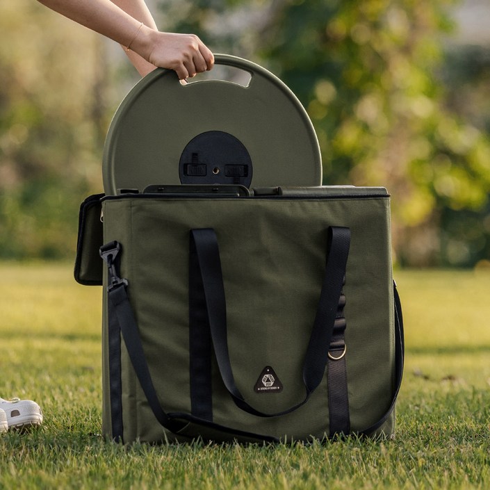 아이두젠 접이식 캠핑 수납 가방 와일드 트렁크 박스 48cm x 15cm x H 44cm, 카키, 1개, 1단