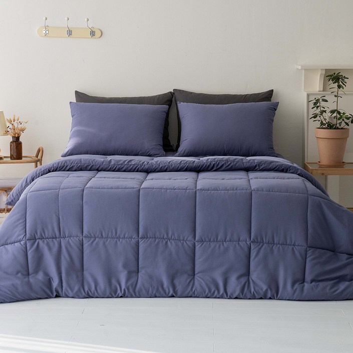 휴가드 고온워싱 진드기방지 마카롱 차렵이불 세트