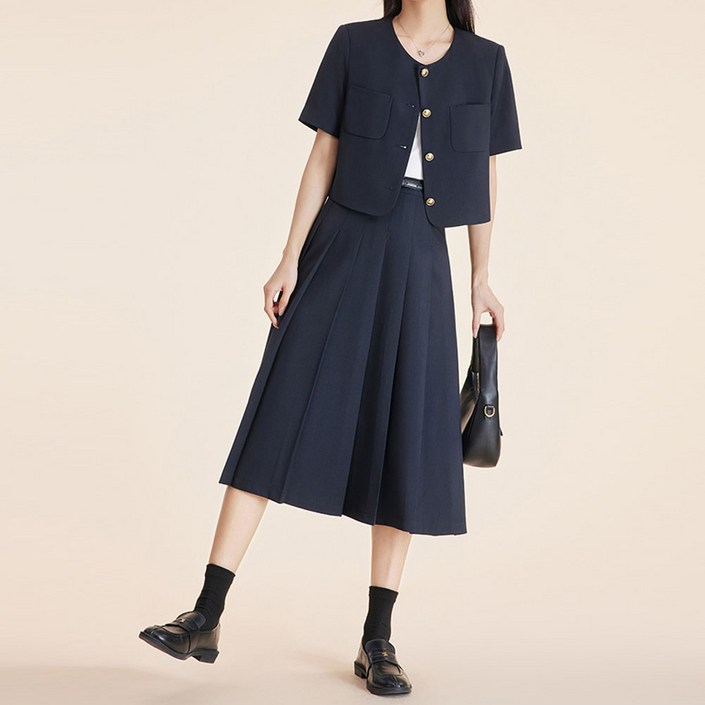 페이퍼먼츠 르네 롱 스커트 여름 정장 투피스 세트 10463