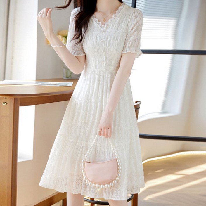 루나걸 여성용 파빌 레이스 원피스 L25SMOPS042309