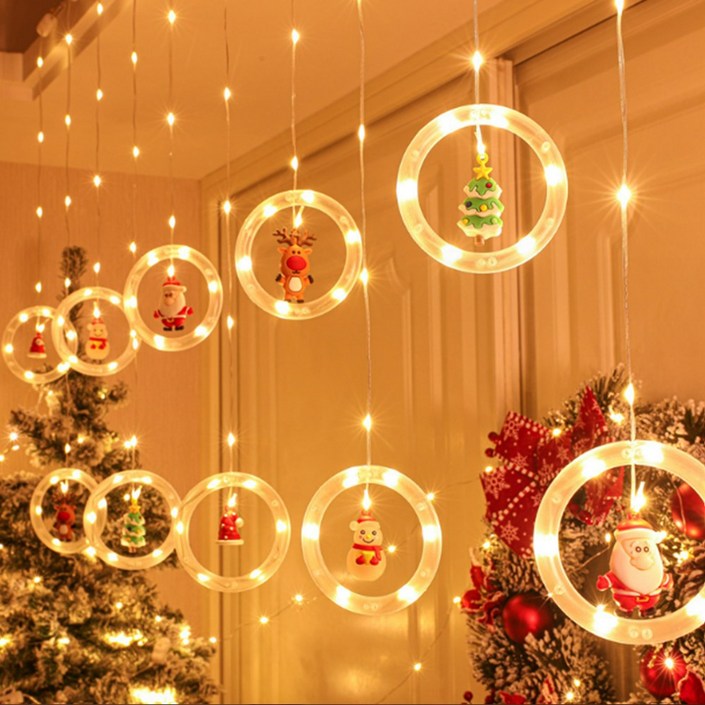 파티굿즈 LED 조명 크리스마스장식 인테리어 소품 데코용품, 1개, 원형