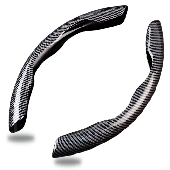 모터핏 차량용 논슬립 핸들커버 탄소섬유, 카본 블랙