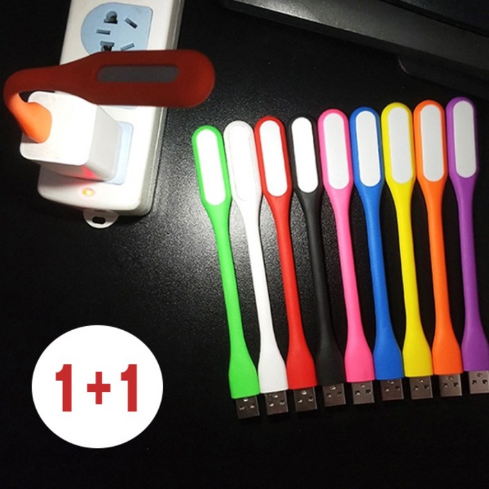 11 비비드 컬러 휘어지는 LED 북라이트 USB램프 후레쉬