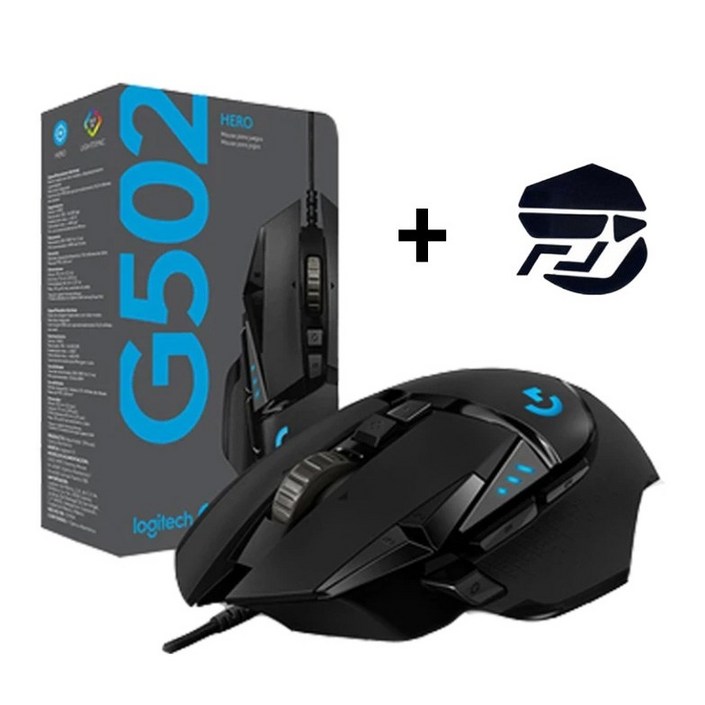 [로지텍] G502 HERO 유선마우스 게이밍 LIGHTSPEED Gaming Mouse 당일발송, 블랙