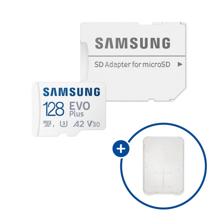삼성전자 공식인증 정품 마이크로 SD카드 EVO PLUS MBMC128SAKR SD카드 케이스