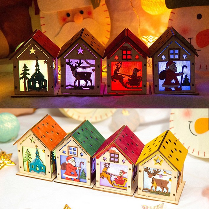 키움아트 크리스마스장식 조명 무드등만들기, 썰매산타10개KAMKCP