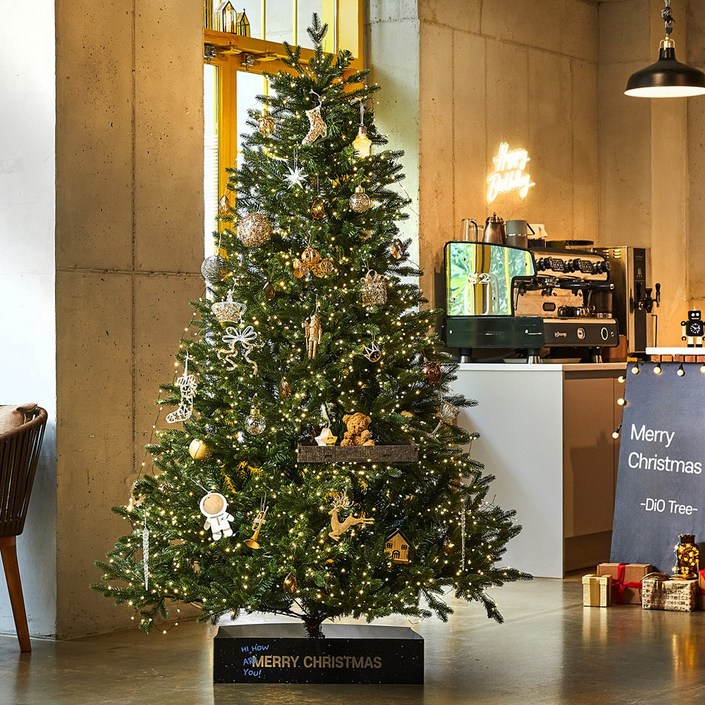 1.3m1.9m 고급형 크리스마스 트리 PE 무장식 지네 전구 장식 테라스 풀세트 보관백 증정, 1.9M 올리브 테라스 FT3