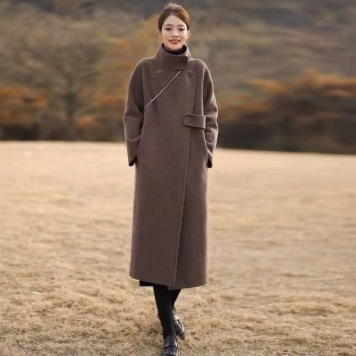 루스리더 여성 신상 오버핏 캐시미어 모직 코트 E1200