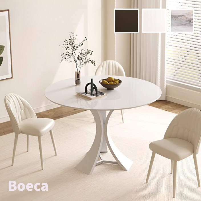 [보에카] 원형 식탁 카페 거실 다이닝 라운드 테이블 원탁 클래식 호텔 레스토랑 탁상