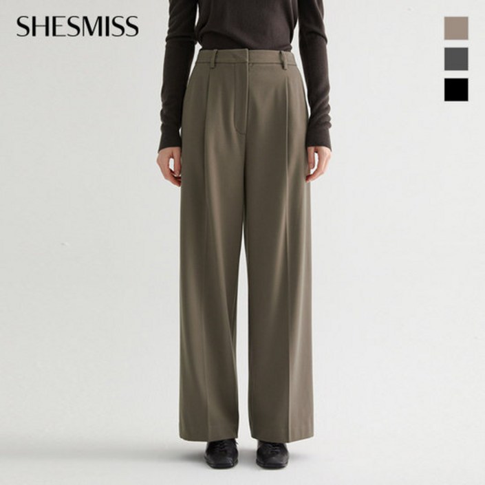 쉬즈미스 원턱 셋업 와이드 팬츠 SWSSLO41020