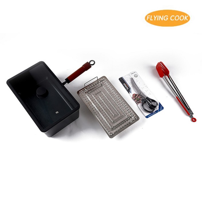 플라잉쿡 IH 토르망치 후라이팬 세트  가위 찜틀 뚜껑 가방 캠핑 직화 삼겹살 라면 조개