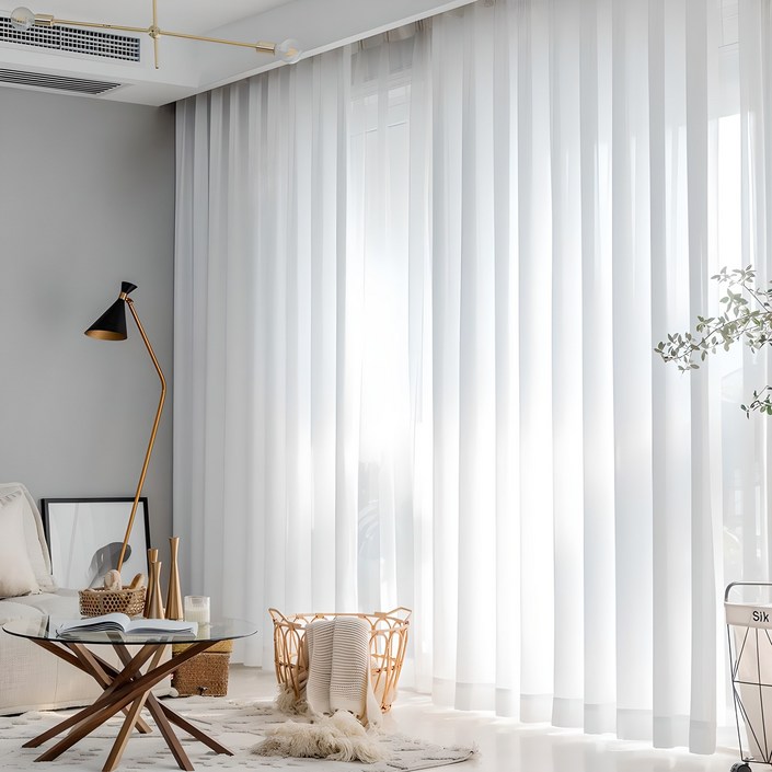 사라하우스 비침없는 차르르 핀형 쉬폰커튼