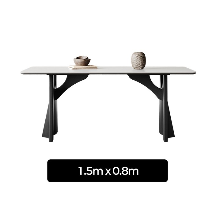 YTBT 4인용 식탁 6인용 세트 4인 거실 테이블 사각 블랙