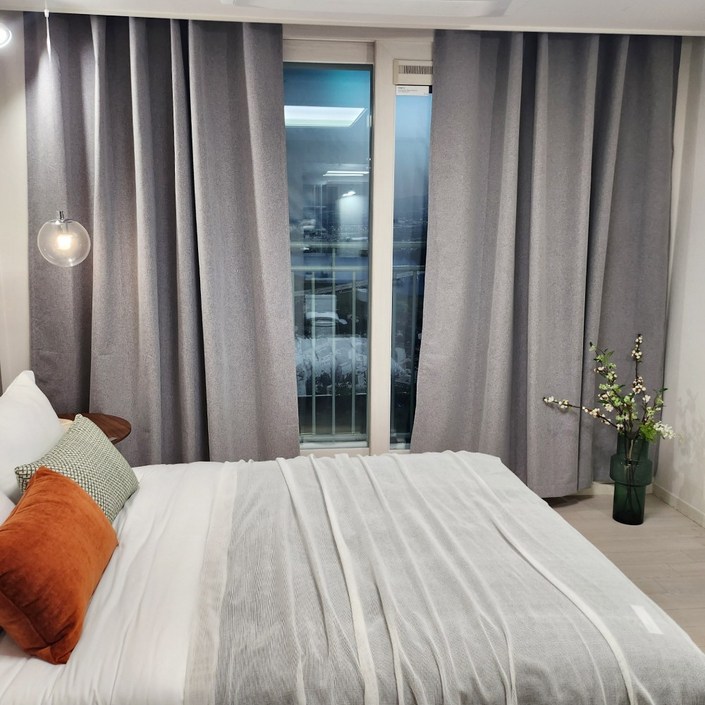 99.99차단 암막커튼  초강력 커튼압축봉 세트