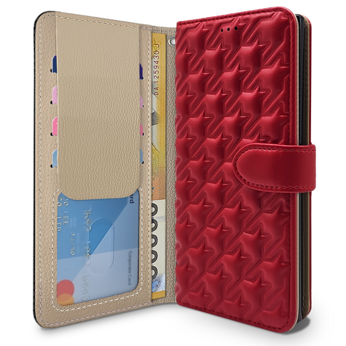 아리움스타 메이폴 퀼팅 가죽 지갑 카드 다이어리 핸드폰 케이스