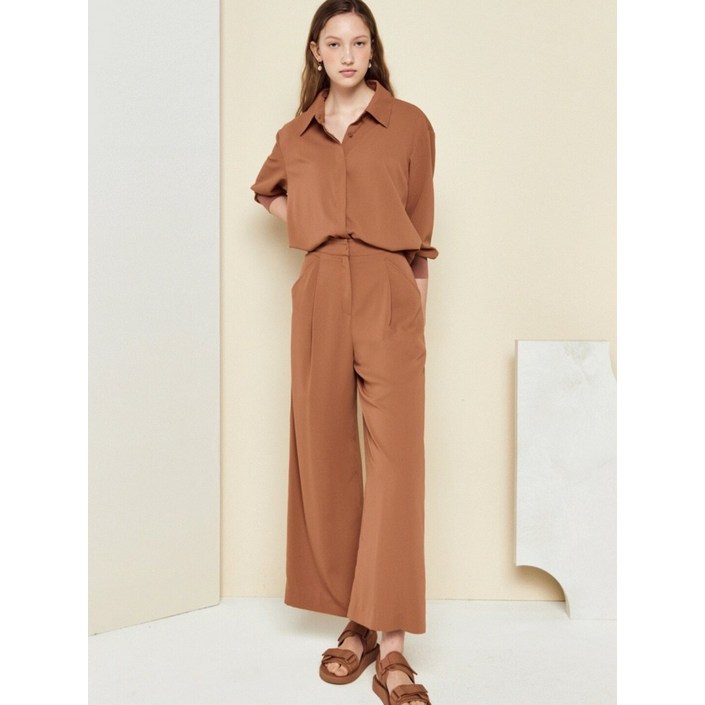 더아이잗 더아이잗  하이 웨이스트 턱 팬츠 IM3A0SL14A_DG