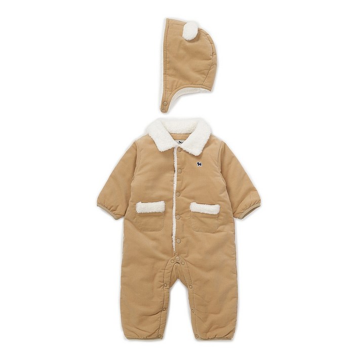 AK플라자 블루독베이비 45C1360303 BR코듀로이 패딩 우주복