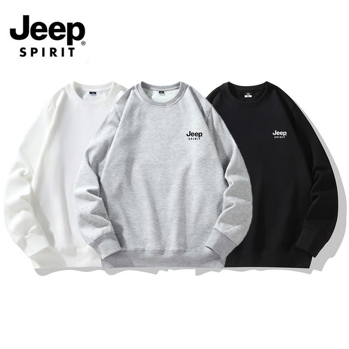 센트리엘리 지프 JEEP SPIRIT 헤비웨이트 맨투맨/오버핏/긴팔/무지/기본/남자/봄/가을/루즈핏/티셔츠