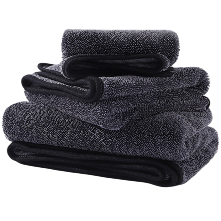 극세사 드라잉 세차 타월 소형 중형 대형 3P, 그레이, 1세트