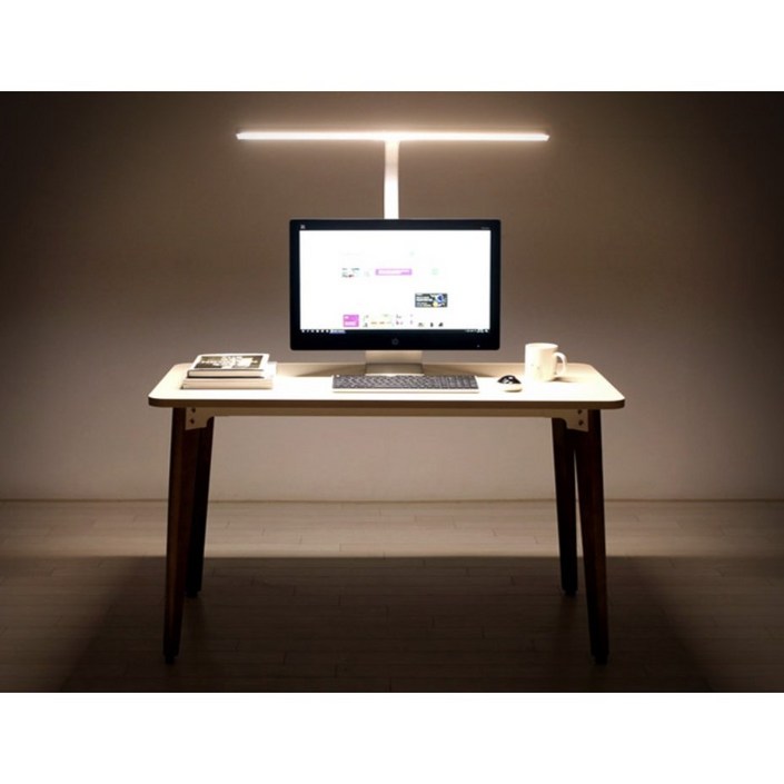 파파 학습용 책상 LED와이드스탠드 800B 공부스탠드 사무용 책상LED스텐드 화이트, 블랙 중 택1, 화이트