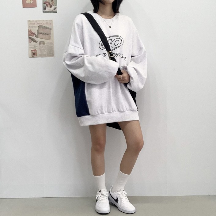 NC 배색 오버핏 맨투맨 2color