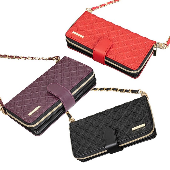 갤럭시 노트 10 플러스 N976 와플 월렛 지퍼형 가죽 다이어리 카드 지폐 수납 핸드백 멀티 핸드폰 케이스