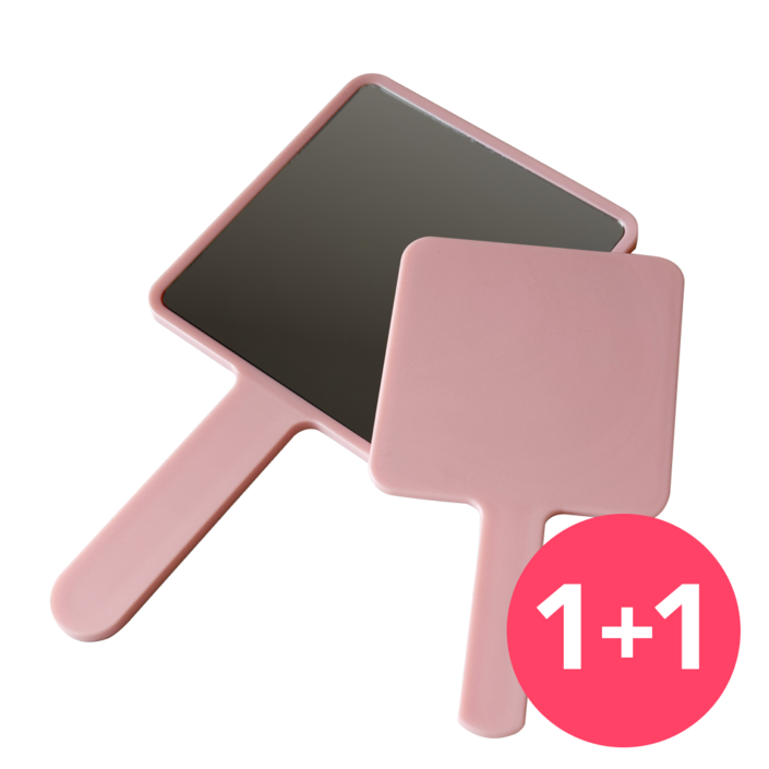 부아노 가벼운 사각 손거울 대형소형 11, 1개, 페일핑크