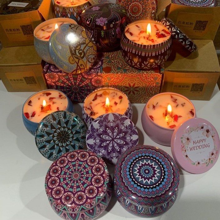 침실용 말린 꽃 향초 초불 632