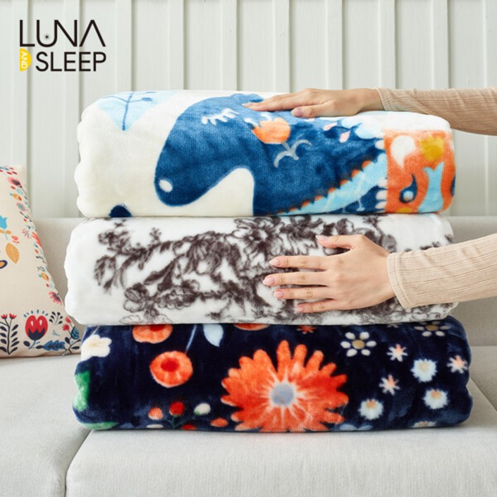 루나앤슬립 양면 밍크 극세사 담요 3종 대형