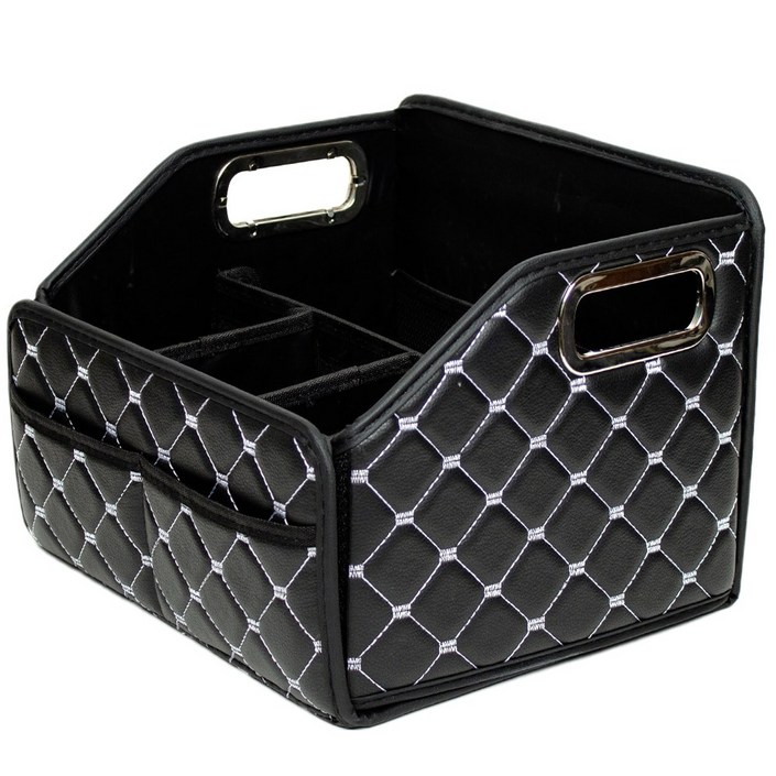 모가비 프리미엄 조수석 수납함 이동식 칸막이 분리형, 블랙+ 화이트, 1개