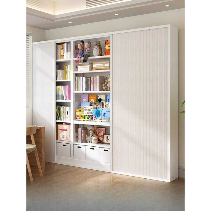 슬라이딩 도어 가림 미닫이 책장 수납장 파티션 문