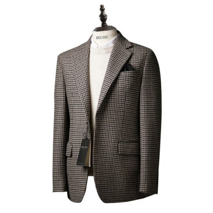 본퀄리티 하운드 투스 브라운 블레이저