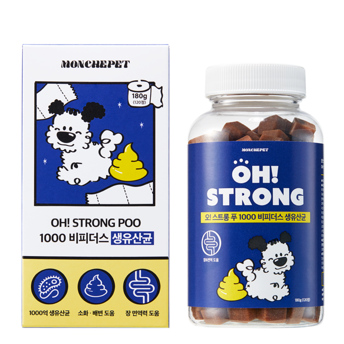 대용량동물병원 입점 몽셰펫 강아지 생유산균 영양제 180g