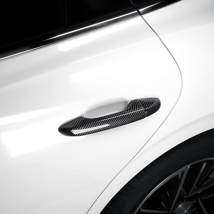 더블랙 호환 더뉴 그랜저 튜닝 용품 도어 손잡이 도어컵 도어외캐치 커버 카본 몰딩, 도어캐치