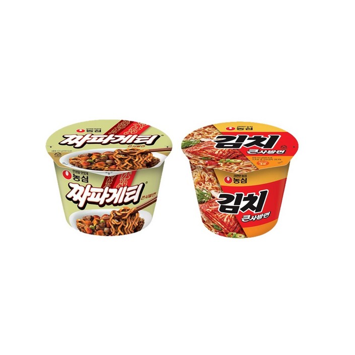 농심 짜파게티 큰사발8개입 + 김치 큰사발8개입 / 16개입