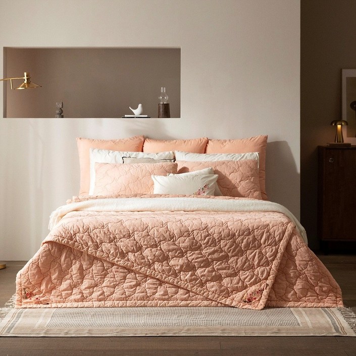 [공식판매처] 박술녀 호주산 도톰 양모100% 순면 이불 겸 패드2장 (작품명 연모) / 국내생산 / 빠른배송 / 선물추천 / 선착순특가