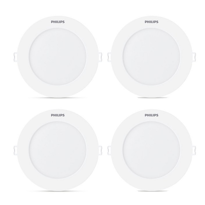 필립스 led 매입등 3인치 7W 다운라이트 59443 4P, 4개, 주광색6500K