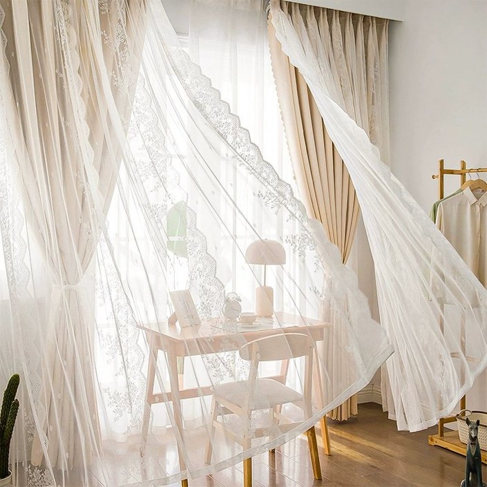 이중 암막 레이스 커튼 까르데코 거실
