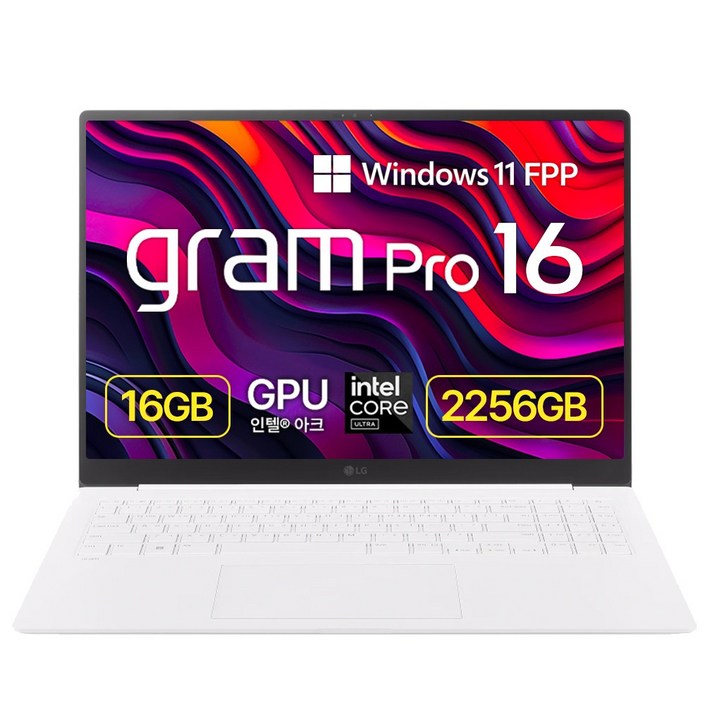 LG전자 그램 Pro 16ZD90SPGX76K 코어 울트라7 인텔 Arc, 16ZD90SPGX76K, WIN11 Home, 16GB, 2256GB, 에센스 화이트