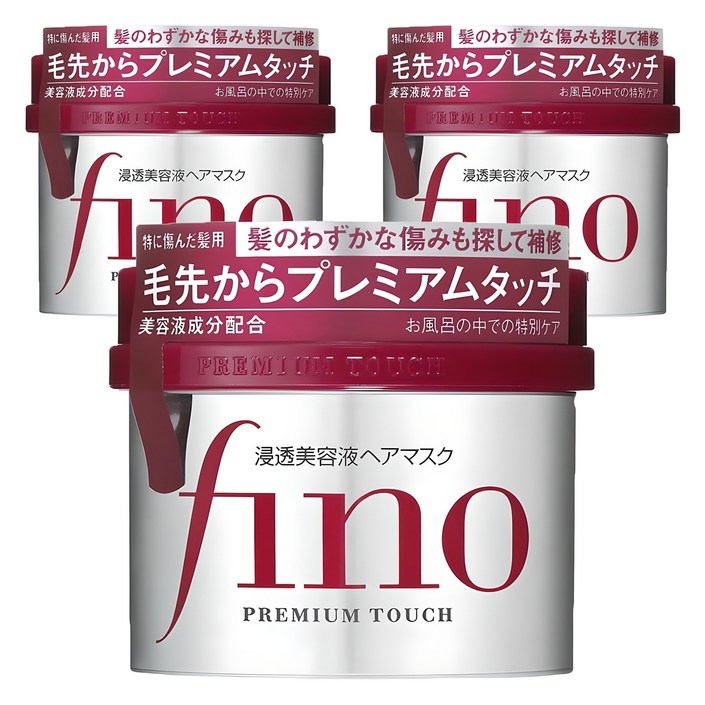 피노 프리미엄 터치 침투 미용액 헤어 마스크, 3개, 230g