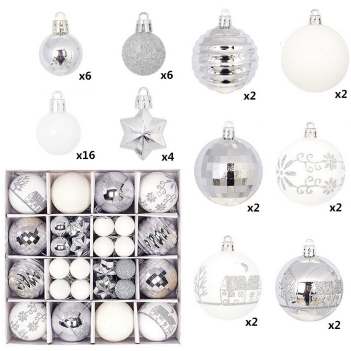 iSefoyo크리스마스 성탄 오너먼트 트리 장식품 데코용품 장식볼 세트 YZSDGQ11